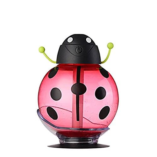 Humidifier, Beetle Humidifier Home Aroma LED Air Purifier Humidifier, Automatic Shut-off Air Diffuser Purifier Atomizer For Car Room Office Yoga (Red)