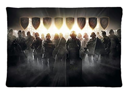 Custom TOM CLANCY'S RAINBOW SIX SIEGE PRO LEAGUE JUSTICE Pillowcase 20x30 Rectangle Soft Cotton Pillow Case one Side Pattern Printed