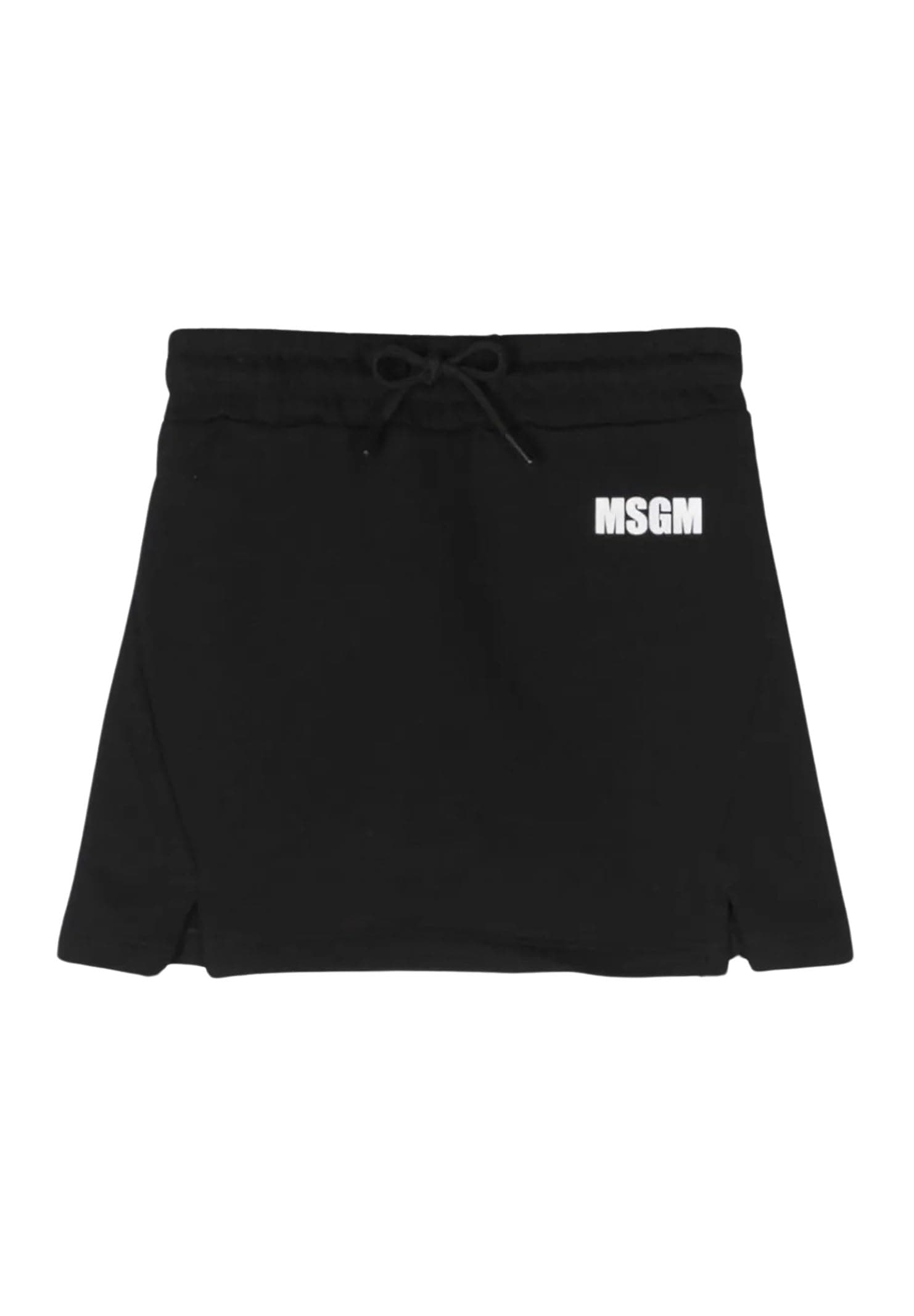 MSGMWomen's Black Mini Skirt with Logo Print