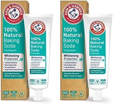 100% Natural Baking Soda Whitening Protection Toothpaste, 75ml (Pack of 2)