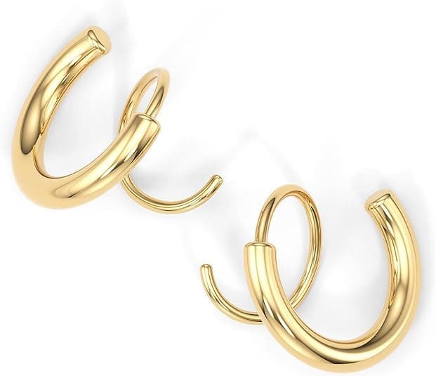 2.5mm Gold Spiral Hoop Earring