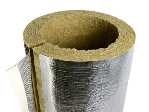 Rockwool Rocklap 1m Foil Backed Pipe Insulation Lagging-48mm-25mm-Wall