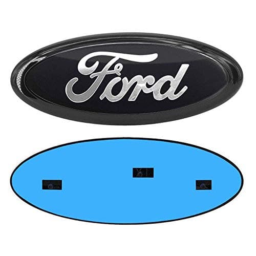 2004-2014 Ford F150 Front Grille Tailgate Emblem, Oval 9"X3.5", Black Decal Badge Nameplate Also Fits for 04-14 F250 F350, 11-14 Edge, 11-16 Explorer, 06-11 Ranger