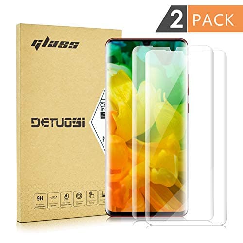 2 X Huawei P30 Pro Screen Protector, DETUOSI- Ultra Clear Anti-Scratch Bubble Free Tempered Glass Film for Huawei P30 Pro (2019)