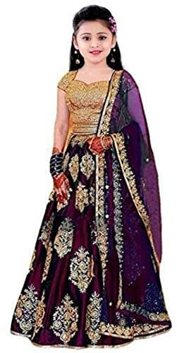 eneric Girl's Polyester Semi-stitched Lehenga Choli