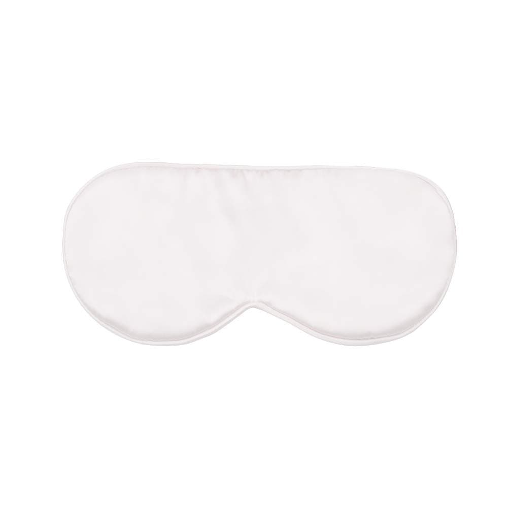 THXSILK Natural Silk Sleep Mask, Blindfold, Super Soft Smooth Adjustable 19 Momme Eye Mask for Men and Women, Travel, Sleeping, Shift Work, Naps - White#