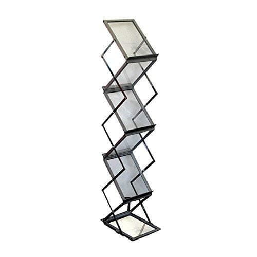 Portable Pop-up Folding Display Floor Standing Magazine Brochure Catalog Literature Holder Rack Stand, 6 Pockets 11" Tall for Tradeshow Showroom Booth Office Retail Store (F6-8KWZ-E8S7)