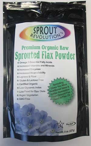 Sprout Revolution: Sprouted Golden Flax Powder 8 Oz (6 Pack)