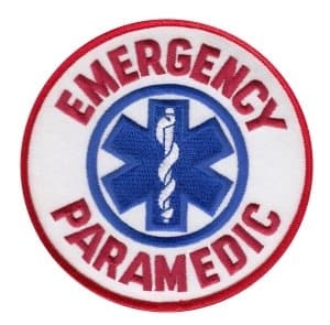 Emergency Paramedic Patch Star of Life Shoulder Patch Red/Royal, 4" Circle Emergency Medical Technician Paramedic Patch EMT,1 Patch - Sewing Only
