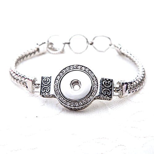 Ginooars Snap Bracelet Fit Snap Button Charms 18-20MM snap button jewelry Pack of 2