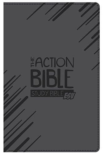 The Action Bible Study Bible ESV: English Standard Version, Virtual Leather, Slate Gray