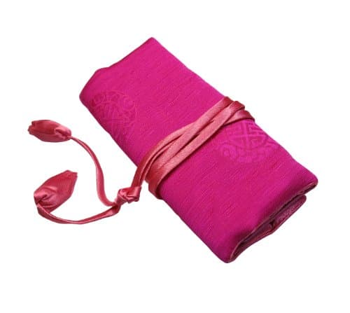Jewelry Roll - Silk Jacquard (Rose-bengal)