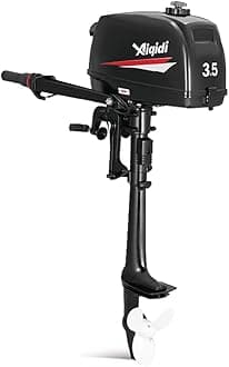 Outboard Motor Boat Engine, 2 Stroke 3.5hp Outboard Motor Fishing Boat Engine with Water Cooling System