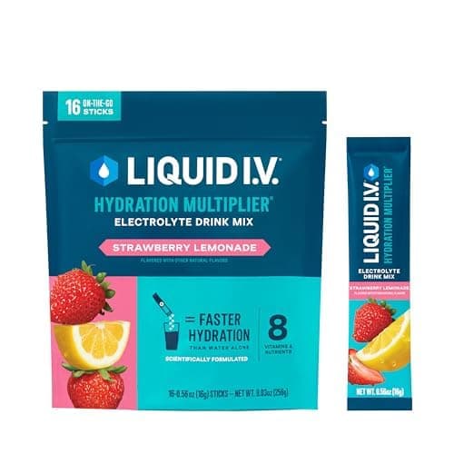 Hydration Multiplier - Strawberry Lemonade | Electrolyte Powder Drink Mix | 1 Pack (16 Servings)