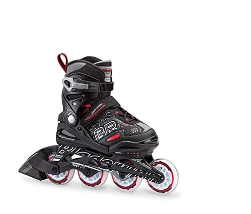 Bladerunner by Rollerblade Phoenix Boys Adjustable Fitness Inline Skate, Black and Red, Junior, Value Performance Inline Skates (Renewed)