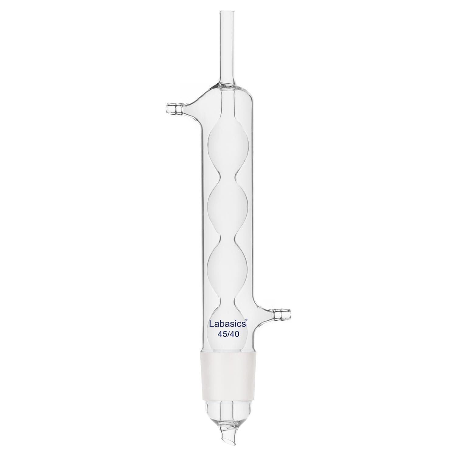 Labasics Allihn Condenser Reflux for Soxhlet Extractor, Borosilicate Glass Reflux Condenser for Soxhlet Extraction Allihn Condenser with 45/40 Lower Joint 9.8 inch Jacket Length Lab Condenser