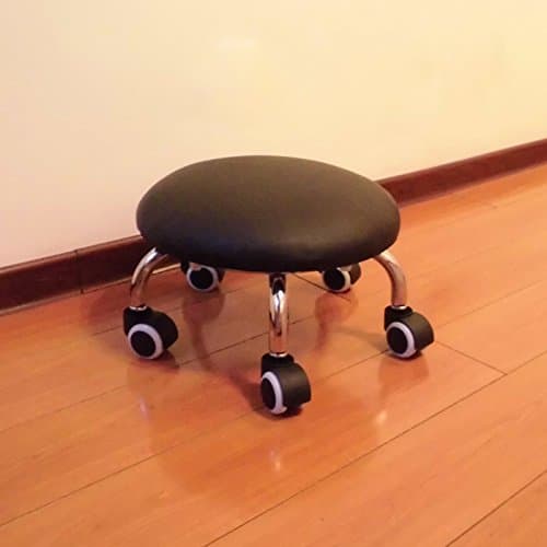 Wooden Stools Foot stools Chairs Small Stool With Pulley Child Walker Walker With Baby Artifact Multi Color Optional,23Cm Black