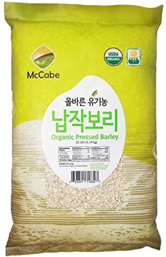 Organic Pressed Barley - Whole Grain Rolled Barley | USDA and CCOF Certified | Made in USA | 10 lb