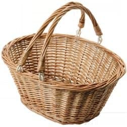WSB12 Oval Wicker Shopping Log Kindling Vegetable Basket Large