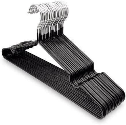 KING KARAN® 20PK Heavy Duty Premium Space Saving Rubber Coated Metal Hangers