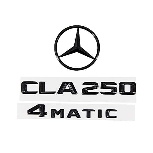 Cardiytools Glossy Black Rear Boot Star 4MATIC CLA250 Badge Emblem for Mercedes CLA W117