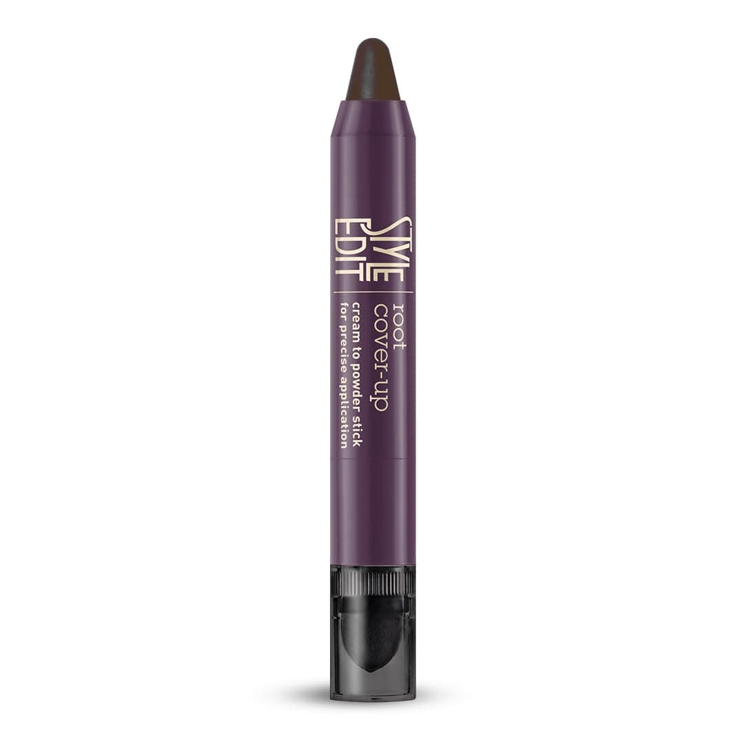 Style Edit Root Touch Up Stick | Temporary Hair Color for Gray Roots and Thinning Hair | Salon-Quality, Transfer-Resistant Hair Concealer | Dark Brown, 0.11 oz