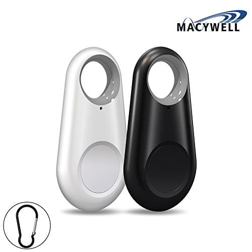MACYWELL Key Finder, Item Finder,Phone Finder,Bluetooth Tracker with 1 Replaceable Battery,iOS & Android Compatible- 2 Pack
