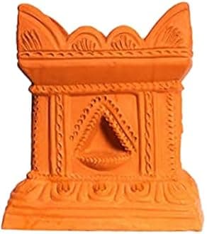 Village Decor Handmade Terracotta Clay Gardening/Brindavan Tulsi Pot (B*H- 10 * 12 inch)