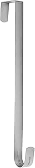 Sattiyrch 15" Wreath Hanger for Front Door,Sturdy Steel Wreath Door Hanger,Over The Door Hanger Hook (Silver,2)