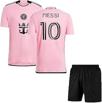 RJM Messi 10 Home Boys Inter Miami Football Jersey with Shorts (Kids, Boys & Mens)