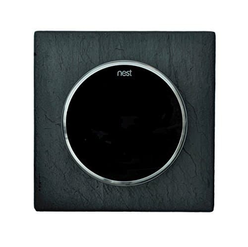 SLATE WALL PLATE - TRIM KIT FOR THE GOOGLE NEST LEARNING THERMOSTAT (5 X 5 INCHES) BLACK