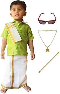 GTMAX Boys Silk Cotton Traditional Dhoti & Shirt Set