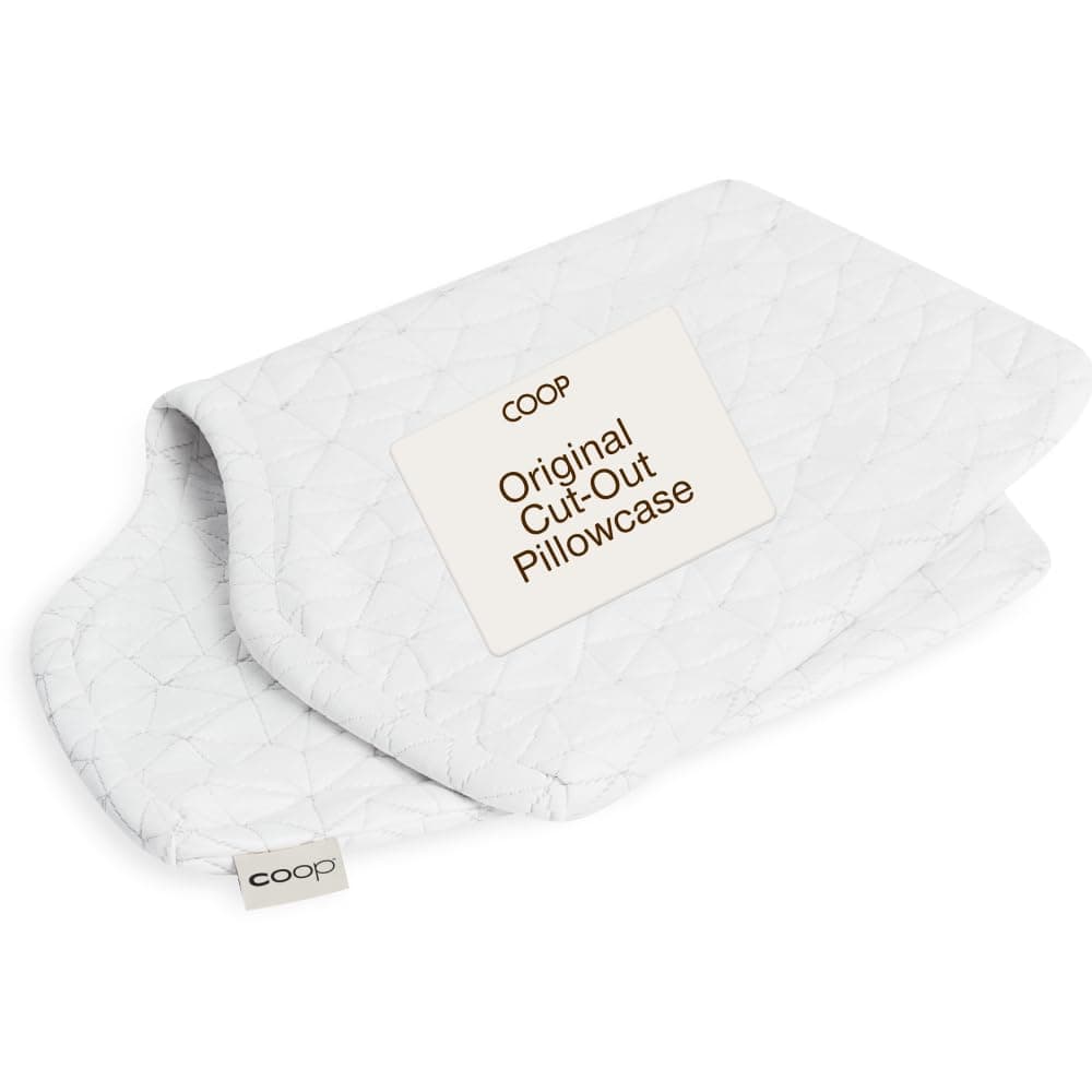 Coop Home Goods Original Cut-Out Pillowcase, King Size Pillow Cover for Memory Foam Pillows, Ultra Soft, Wrinkle-Resistant & Breathable Cases with Zipper, Lulltra Fabric Shell for Bed Pillow