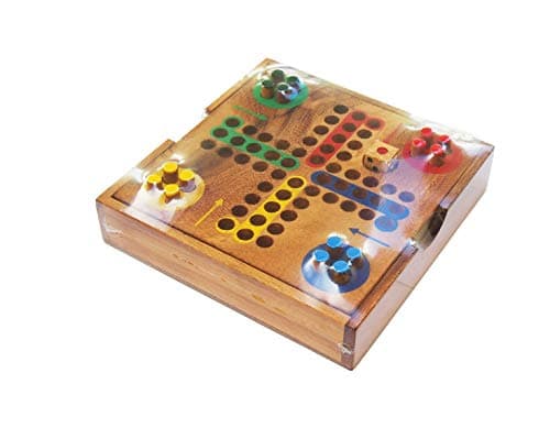 CMStar Portable Wooden Ludo Game