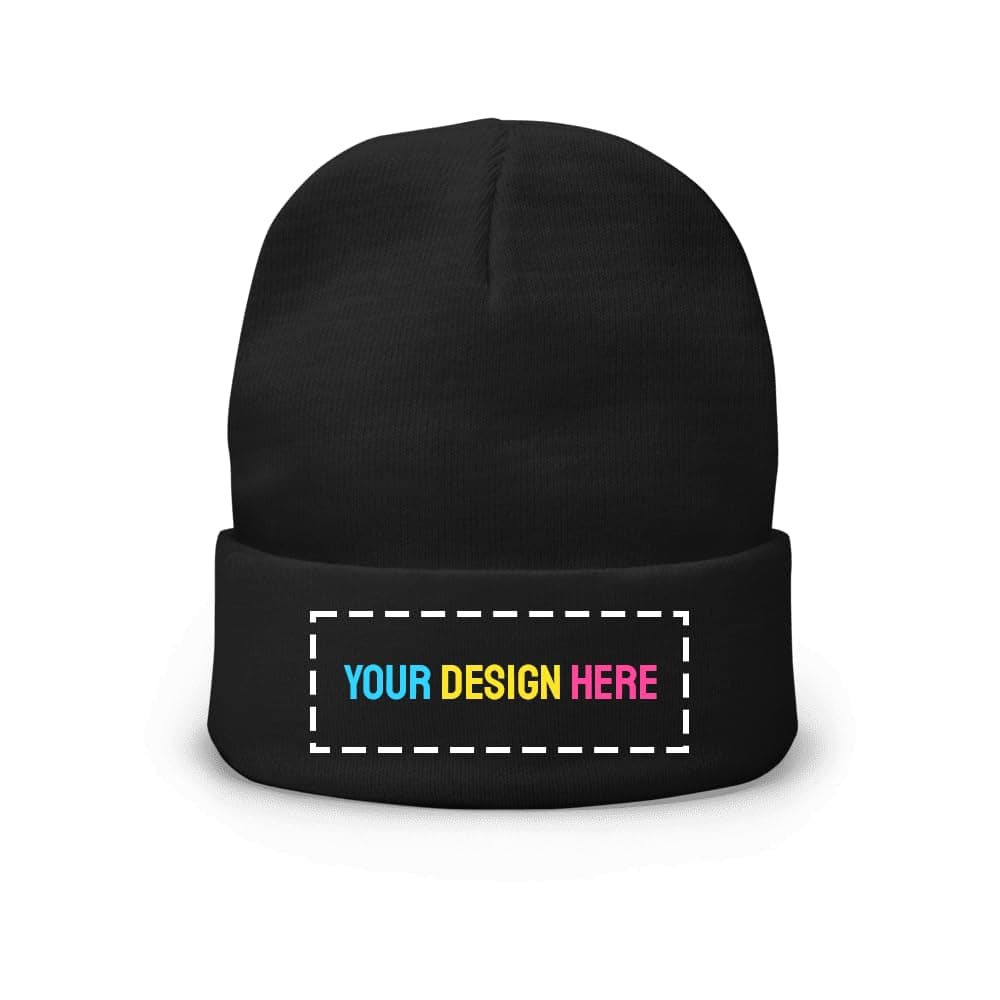 - Custom Embroidery Beanie – Personalized Knit Hat with Custom Design Text Warm Winter Cap for Men & Women, Gift - 100% Acrylic