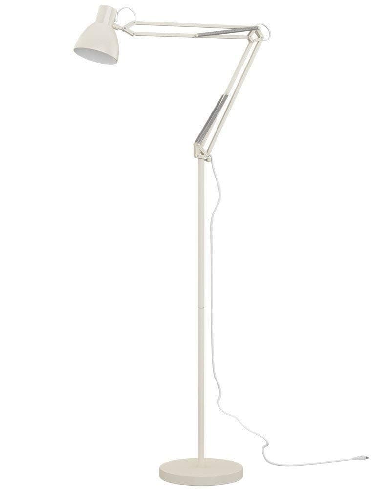 ToJane 70" Floor Lamp with Heavy Metal Based, Architect Swing Arm Floor Standing Lamp for Office/Bedrooms,LED Bright,White Metal Finish
