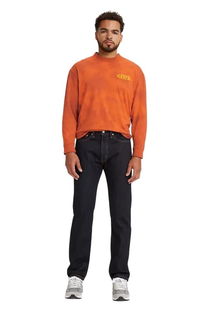 Men's 505 Regular Fit Jeans (Also Available in Big & Tall), (New) Rinse - Dark Wash, 34W / 34L