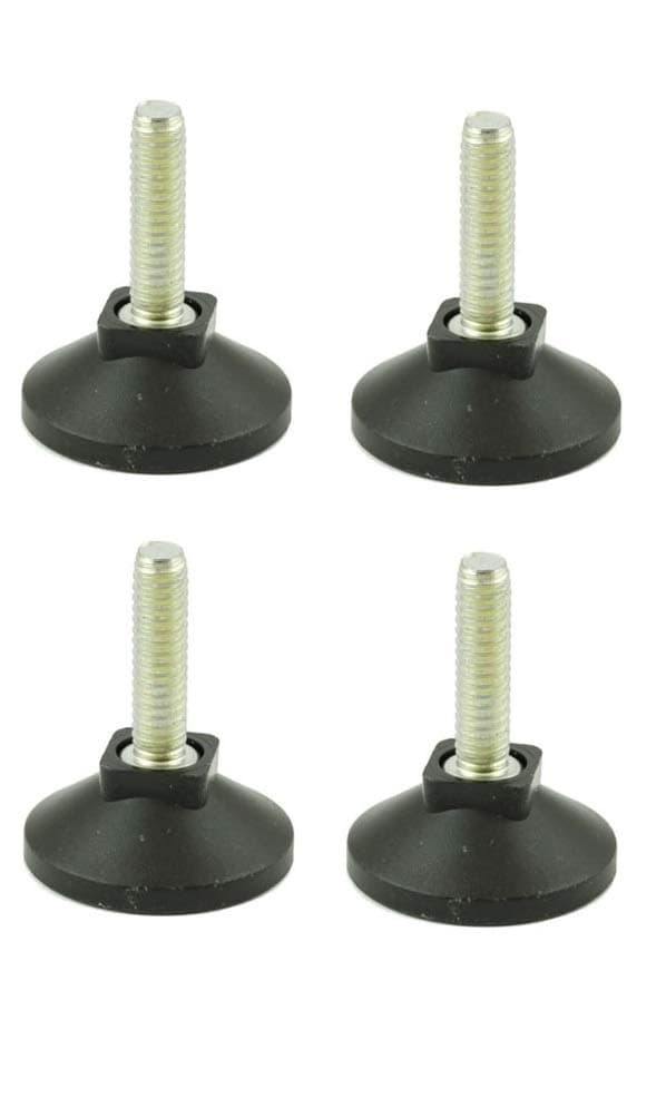 Adjustable Levelling Feet - Set of 4 - M8 Thread with 38mm Foot Diameter - Ideal for Furniture, Appliances and Small Equipment
