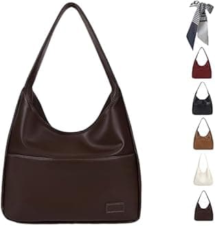 Shoulder Bag, Vegan Leather Trendy Soft Maya Tote Bag, College Tote Leather Hobo Handbag, Faux Leather Tote Bag Large Slouch