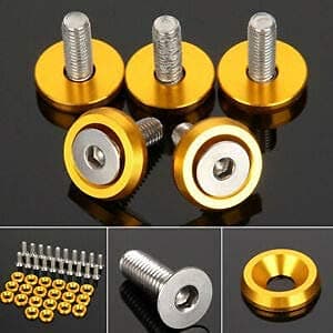 Ubersweet® Imported Washers and ews Engine Bay M6 Kit versal fessional 20 Set Golden