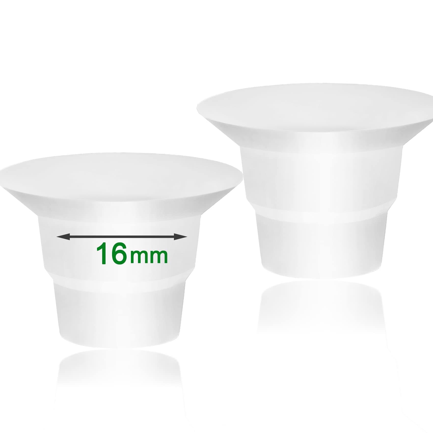 16mm Silicone Flange Inserts Compatible with Elvie Stride for Lansinoh for Medela for Spectra for eufy for Momcozy S9 S12 M5 M9 for Bellababy, Pump Parts Reduce 24-25mm elastic nipple to 16mm