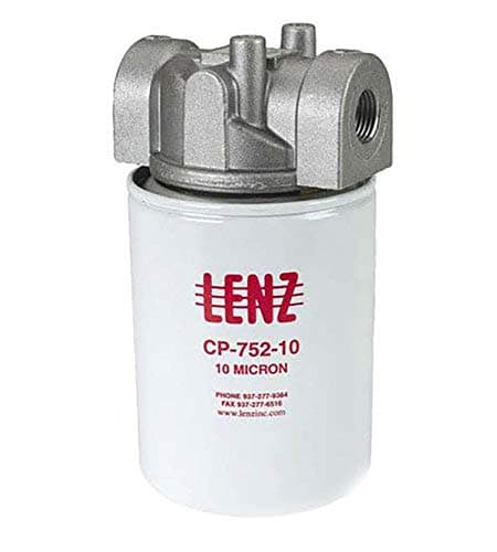 Lenz Spin-On Filters Assembly CP-750-30P: 25 Micron, 200 PSI, 20 GPM, 3/4” NPTF Port, 15 PSI Bypass, Without Indicator Ports, 221007