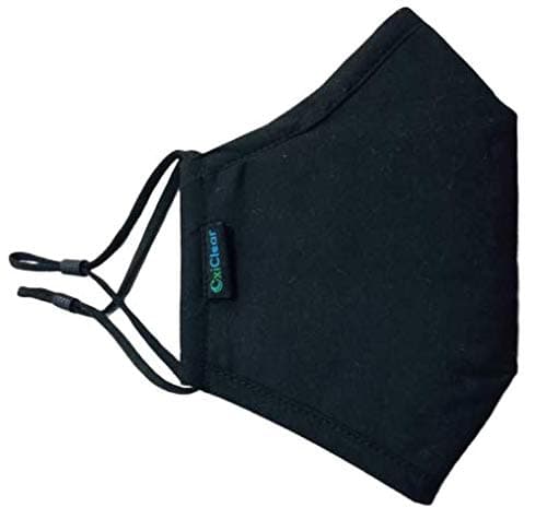 OxiClear N95 Pollution Mask with a in-built Activated Carbon Filter, Reusable (Black)