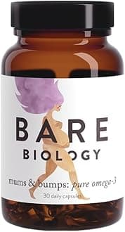 Omega 3 Pregnancy Supplement - Mums & Bumps Fish Oil Capsules (30 Servings) DHA 560mg, High Strength & 3rd Party Tested for Preconception, Pregnancy & Breastfeeding