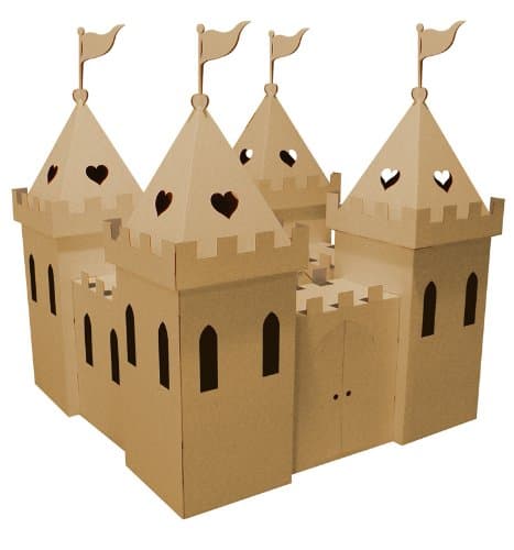 Cardboard Princess Palace Playhouse - Brown
