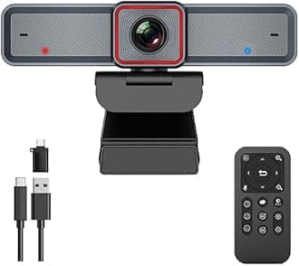 Spedal 4K AI-Tracking Webcam, HDR, Dual Noise-Cancelling Mics, USB 3.0 Wide Angle Computer Camera for Laptops, Meetings, Conferences & Live Streaming