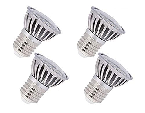 CTKcom 5W LED PAR16 Bulb Spotlight COB Bulbs Dimmable(4 Pack)-Halogen Light 50W Equivalent HR16 LED Flood Lamps 3000K Warm White 120 Degree Beam Angle E26/E27 120V
