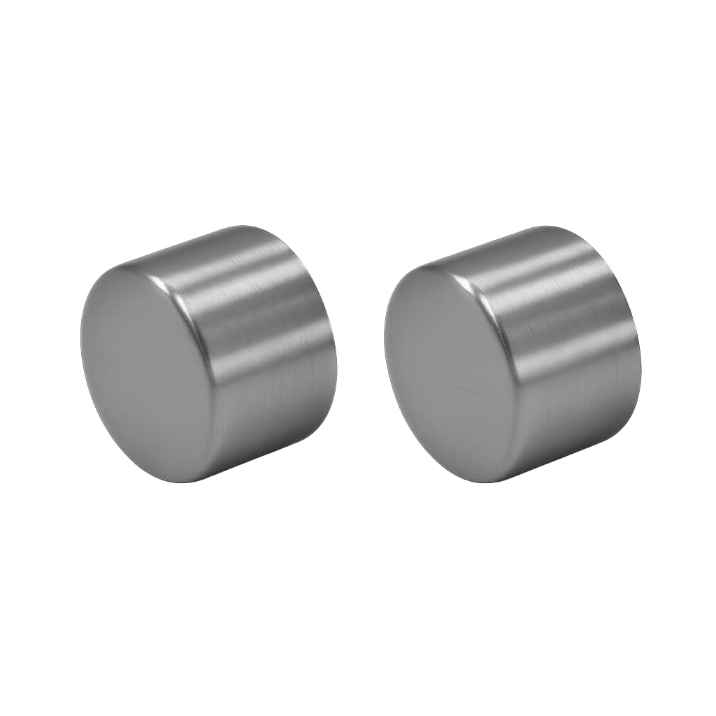Satin Steel Dimmer Knobs – Pack of 2, Ø21.7mm x 15.8mm, Universal Replacement, 6mm D-Spindle