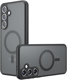 Compatible with Samsung Galaxy S25+ Case Cover,Compatible with MagSafe,Compatible with Samsung Galaxy S25+ Built-in Magnetic Anti-Shock Cell Phone Case Black