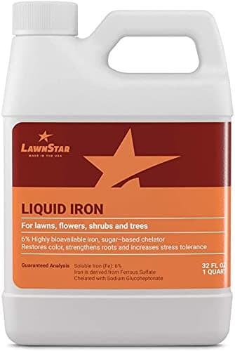 Liquid Iron (32 OZ) for Plants - Multi-Purpose, Suitable for Lawn, Flowers, Shrubs, Trees - Treats Iron Deficiency, Root Damage & Color Distortion – EDTA-Free, American Made